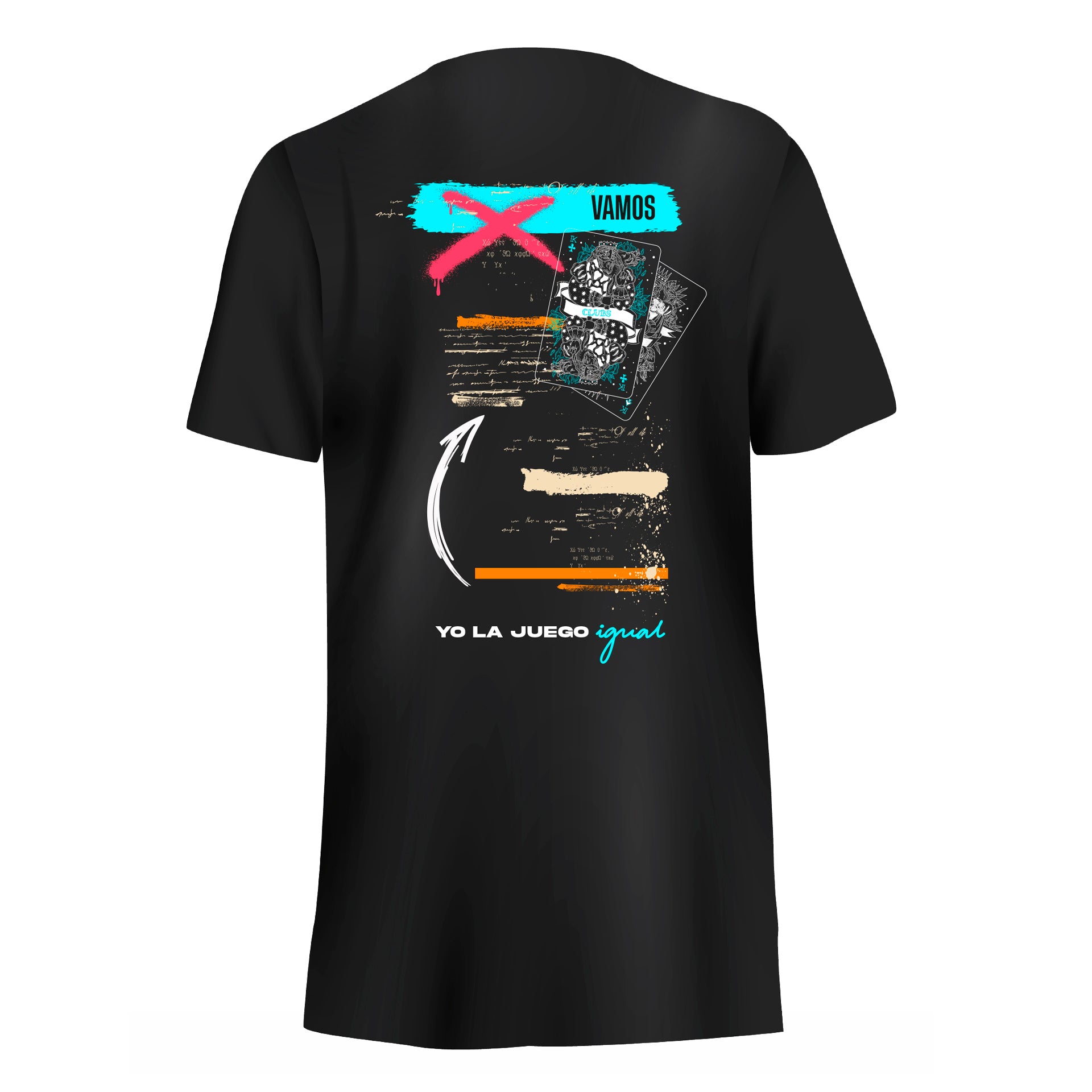 Camiseta Regular Negra "Yo la juego igual"